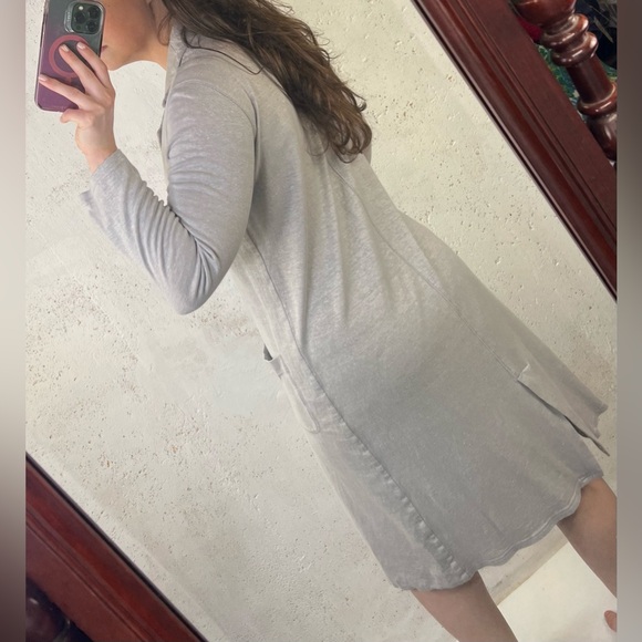 Soft Surroundings Go Lively Gray Cotton Modal Long Cardigan Size Small - Picture 2 of 12